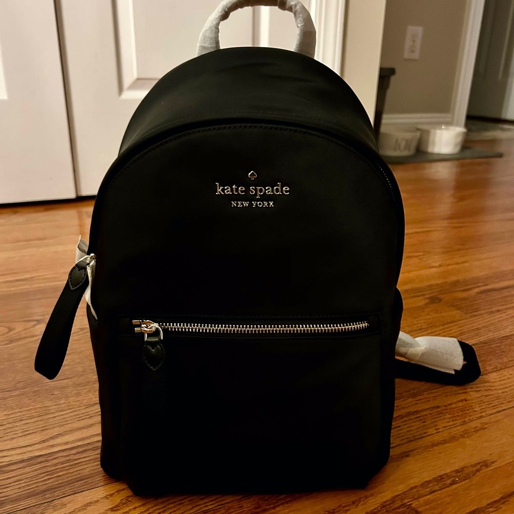 Kate Spade New York Chelsea Medium Nylon Backpack, Black